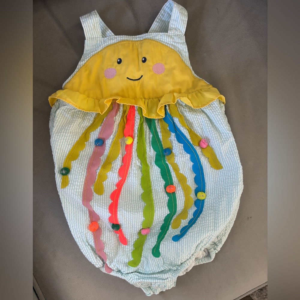 Colorful Jellyfish Baby Boden Romper